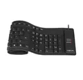 Produktbild: LogiLink ID0019A flexible Tastatur (wasserdicht, staubresistent, schmutzresistent, strapazierfähig, aufrollbar, platzsparend, Soft-Touch-Tasten, Silikon, QWERTZ Layout)