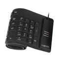 Produktbild: LogiLink ID0019 Tastatur Flexibel Wasserfest USB +PS/2 schwarz Soft-Touch Tasten