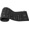 Produktbild: LogiLink ID0019A USB Tastatur Deutsch, QWERTZ Schwarz Faltbar, Spritzwasserge...