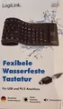 Produktbild: LogiLink Flexible Silikon-Tastatur wasserdicht USB/PS2 Deutsch 109 Tasten