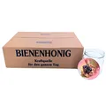 Produktbild: BIENEN SCHMIDT 60x Twist Off Honigglas Schraubglas 500g Imkerhonig Rundglas Gläser für Honig Deckel Biene rose