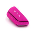 Produktbild: Schlüssel Hülle VF für 3 Tasten Auto Schlüssel Silikon Cover Schlüsselhülle Etui Schutzhülle (Neon Pink)