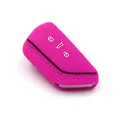 Produktbild: Schlüsselhülle Neon Pink für 3 Tasten Auto Schlüssel Silikon Cover Etui VF
