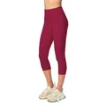 Produktbild: Merry Style Leggings Damen 3/4 Capri Hose MS10-224 (1-tlg) aus Baumwolle mit Spitze rot L