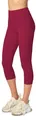Produktbild: Merry Style Damen 3/4 Capri Leggings aus Baumwolle mit Spitze MS10-224 (Weinrot, L)
