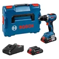 Produktbild: Bosch Professional 18V System Akku-Bohrschrauber GSR 18V-65 (bürstenloser Motor, Kopflänge 166, inkl 2x Akku ProCORE18V 4.0Ah, L-BOXX)