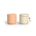 Produktbild: LARS NYSØM Salz und Pfefferstreuer-Set | Edelstahl Salzstreuer, Minimalistisches Design Gewürzstreuer, leicht nachfüllbar (Peach/Beige)