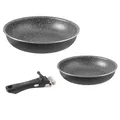 Produktbild: BRUNNER Pfannen Set Pirate Pan 3 Stone Rock Outdoor Camping Bratpfanne Ø22/28 cm