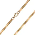 Produktbild: MATERIA Damen Herren Kette 333 Gold - massiv Goldkette Panzerkette 2,4mm flach 45 cm - Made in Germany #K99-45cm