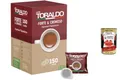 Produktbild: Italian Gourmet Toraldo Espresso Kaffeepads Forte & Cremoso 150 Stück | 150 kompostierbare ESE-Kaffeepads für kräftigen und cremigen Espresso nach neapolitanischer Art + Italian Gourmet Polpa