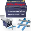 Produktbild: Walthart Germany seit 1928 Auswuchtgewichte 25x Grau Felgensilber 12x5g I Klebegewichte Stahlgewichte Kleberiegel 60g mit ABRISSKANTE I verzinkt & kunststoffbeschichtet 1,5Kg