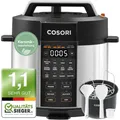 Produktbild: COSORI Schnellkochtopf, Keramikbeschichtung, 9-in-1, Multikocher mit 14 Funktionen, Pressure Cooker 5,7 L, Reiskocher, Dampfgarer, Joghurtbereiter, Slow cooker und Sous Vide, Rezeptbuch, Edelstahl