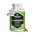 Produktbild: L-Arginin Kapseln hochdosiert, 750 mg pro Kapsel, 360 Kapseln reines L-Arginin HCL aus pflanzlicher Fermentation, Nahrungsergänzung ohne unnötige Zusatzstoffe, Made in Germany