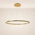 Produktbild: s.luce LED Ring Pendelleuchte rund Direkt oder Indirekt Hängelampe Wohnzimmerleuchte, Farbe:Gold, Größe:Ø 80cm