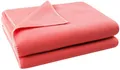 Produktbild: Zoeppritz Soft-Fleece Decke mit Cashmere Handfeel - 110 x 160 cm - Oeko-TEX 100 - Made in Italy - 235 Coral
