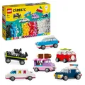 Produktbild: LEGO Classic Creative Vehicles, Colourful Model Cars Kit Featuring a Police Car Toy, Ice-Cream Truck, Limo, Van & More, Bricks Building Toys for Kids, Boys and Girls Aged 5 Plus with 52 Wheels 11036