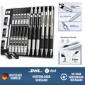 Produktbild: Druckbleistift Set Metall 6 Stück mit Minen & Radiergummis ideales Zeichenbedarf