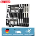 Produktbild: Vielseitiges 6 Stück Mechanischer Bleistifte Set mit 12 Nachfüllminen inklusive