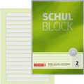 Produktbild: Brunnen Briefblock 1052602 Schulblock Premium, A4, 90g/qm, 4-fach gelocht, 50 Blatt, liniert