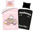 Produktbild: Pusheen Bettwäsche-Set, leuchtet im Dunkeln, 140 x 200 cm, 100 % Baumwolle