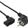 Produktbild: (13,80 EUR/m) InLine Netzkabel Schutzk gew. | Kaltgeräte C13 gew. schwarz 0,5m