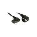 Produktbild: InLine Netzkabel Schutzkontakt gewinkelt auf Kaltgeräte 0,5m Schwarz # 16752B