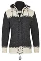 Produktbild: Schafwollstrickjacke anthrazit weiß 511 | Schafwolle | Strickjacke | Schafwoll-Jacke | Woll-Jacke | Schafwolljacke | Außenjacke (DE/NL/SE/PL, Alphanumerisch, XL, Regular, Regular, Anthrazit Weiß)