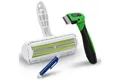Produktbild: FinoPet Fellbürste 3er Set Hundebürste / Katzenbürste, XL Fusselrolle und Zeckenzange, Der Bürstenkopf des deShedding Tools aus Edelstahl mit einer Kantenlänge von 6,5 cm., (3-tlg)
