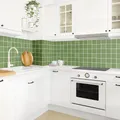 Produktbild: micasia Küchenrückwand selbstklebend Fliesenoptik ohne Bohren fugenlos - Made in Germany - Mosaik Modern matt Paneel grün Küche Herd Spritzschutz 2095 (50x50cm)