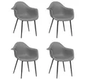 Produktbild: vidaXL Esszimmerstuhl Esszimmerstühle 4 Stk. Grau PP (4 St)