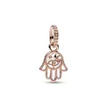 Produktbild: PANDORA Moments Hand der Fatima Charm-Anhänger mit 14 Karat rosévergoldeter Metalllegierng, Kompatibel Moments Armbändern, 789144C00