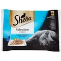 Produktbild: SHEBA Beutel 4x85g Selection in Sauce Fischgeschmacksrichtungen - Katzennassfutter in Sauce (mit Weißfisch, Lachs, Kabeljau, Thunfisch)