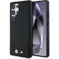Produktbild: BMW Leather Carbon MagSafe Case for Samsung Galaxy S25 Ultra - Black (Samsung Galaxy S25 Ultra) (BMW000997-0)