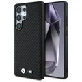 Produktbild: CG MOBILE BMW Leather Carbon Hülle für Samsung Galaxy S25 Ultra kompatibel mit MagSafe Schwarz