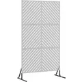 Produktbild: vidaXL Sichtschutz Grau 100 x 50 x 180 cm Stahl 868547
