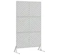 Produktbild: vidaXL Gartenzaun Sichtschutz Grau 100 x 50 x 180 cm Stahl, (1-St)
