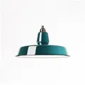 Produktbild: Lightstock Lampenschirm Vintage Industrielampenschirm Emaille, Einfache Qualität, 36cm, Emailliertes Stahlblech blau Lampenschirm & Vintage Fassung aus Messing, Antik-gebürstet
