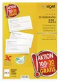 Produktbild: SIGEL T1170 Aktion: bedruckbare Visitenkarten 3C wie LP795: 100 Stück + 20 gratis, hochweiß, glatter Schnitt rundum, 225 g, 85x55 mm