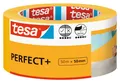Produktbild: tesa Kreppband PERFECT+ Malerband Abklebeband für sauberes Abkleben - 50 m : 50 mm (Packung, 1-St) für Malerarbeiten im Innenbereich - gelb