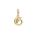 Produktbild: Thomas Sabo Damen-Charm-Anhänger G Buchstabe Gold Charm Club 925 Sterling Silber 1613-414-39