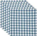 Produktbild: REDBEST Servietten, Stoffserviette 6er- Pack Landhaus karo Nashville blau Größe 50x50 cm - strapazierstark, langlebig, glattes Gewebe, mit Kuvertsaum (weitere Farben)