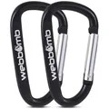 Produktbild: Webbomb Karabinerhaken 6654, Aluminium, 67x3,7mm, klein, schwarz eloxiert, 2 Stück