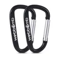 Produktbild: WEBBOMB Karabiner 2x Alu Karabinerhaken 6,7cm D Form Federschnapphaken Schlüsselanhänger