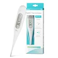 Produktbild: Digitales Fieberthermometer, Rektal, Oral, Achselthermometer Fieber Thermometer für Baby Kinder Erwachsene, Genaue und Schnelle Ablesungen, Wasserdichte Sonde, grau