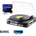Produktbild: Q-Sonic UPL-855.MP3 Plattenspieler und Digitalisierer Schallplatten- und MC+ Audio Restaurator Pro 10