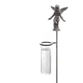 Produktbild: dio only for you Metall Stecker. Elfe mit REGENMESSER. Niederschlaggsmesser. Gusseisen Fee, antik-schwarz ca 90 cm. Niederschlaggsmesser