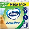 Produktbild: Zewa Toilettenpapier Trocken Bewährt Weiß 3-lagig 150 Blatt Mega Pack 48 Rollen