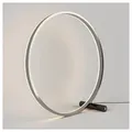 Produktbild: s.luce Tischleuchte LED Ringlampe Direkt oder Indirekt Schwarz/Aluminium, Warmweiß schwarz Ø 60 cm x 60 cm x 60 cm x 3.3 cm