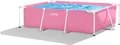 Produktbild: INTEX 28266NP - Pink Rectangular Frame Pool (220x150x60cm) Swimmingpool Planschbecken