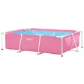 Produktbild: Intex 28266NP - Aufstellpool Rectangular Frame Rechteckig, 1662 L, Stahl und PVC, Rosa, 220x150x60 cm